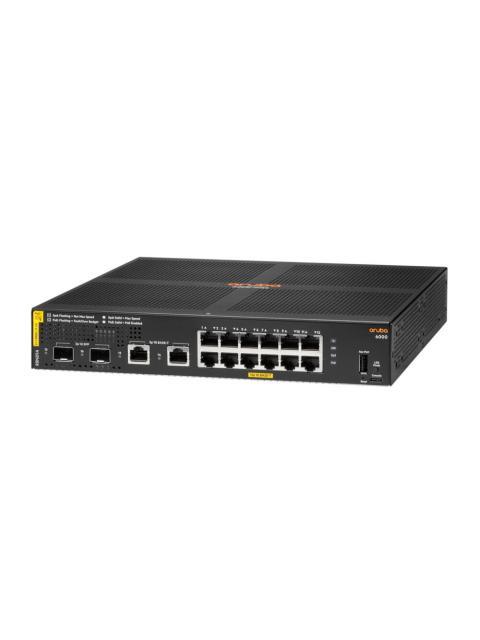 SWITCH ARUBA GIGABIT ETHERNET 6000 12G CL4 12 PUERTOS POE 10-100-1000MBIT-S + 2 SFP 32 GBIT-S 8192 ENTRADAS - ADMINISTRABLE - Imagen 2