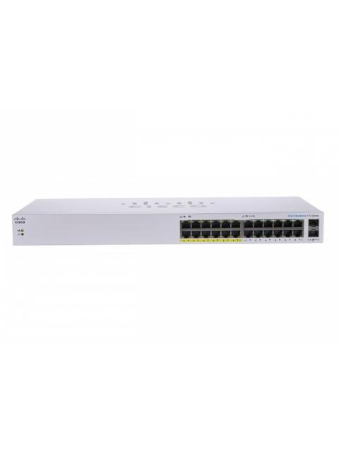 SWITCH CISCO GIGABIT ETHERNET BUSINESS 110 24 PUERTOS 10-100-1000MBPS (12X POE) + 2 PUERTOS SFP 32 GBIT-S 8000 ENTRADAS - NO ADMINISTRABLE - Imagen 2