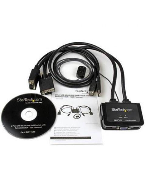 STARTECH  CABLE SWITCH KVM SV211USB USB+VGA 85CM NEGRO - Imagen 5