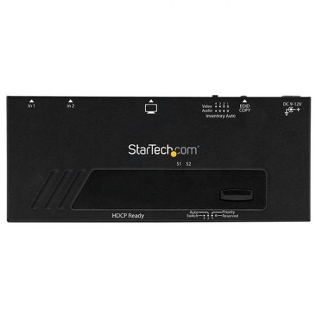 STARTECH SWITCH HDMI DE 2 PUERTOS CONMUTADO AUTOMATICO Y PRIORITARIO