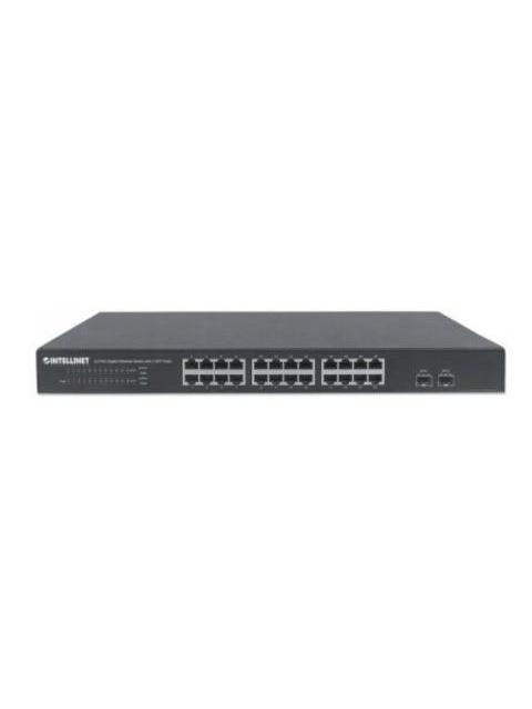 SWITCH INTELLINET GIGABIT ETHERNET 561044 24 PUERTOS 10-100-1000MBPS + 2 PUERTOS SFP 52 GBIT-S 8192 ENTRADAS - NO ADMINISTRABLE - Imagen 3