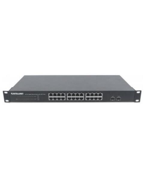 SWITCH INTELLINET GIGABIT ETHERNET 561044 24 PUERTOS 10-100-1000MBPS + 2 PUERTOS SFP 52 GBIT-S 8192 ENTRADAS - NO ADMINISTRABLE - Imagen 5