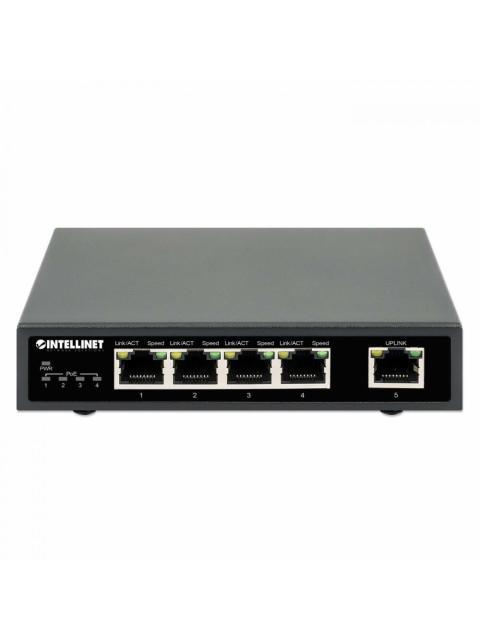 SWITCH INTELLINET GIGABIT ETHERNET 561839 5 PUERTOS POE 10-100-1000MBPS (4X POE+) 10 GBIT-S 2000 ENTRADAS - NO ADMINISTRABLE - Imagen 3