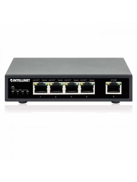 SWITCH INTELLINET GIGABIT ETHERNET 561839 5 PUERTOS POE 10-100-1000MBPS (4X POE+) 10 GBIT-S 2000 ENTRADAS - NO ADMINISTRABLE - Imagen 5