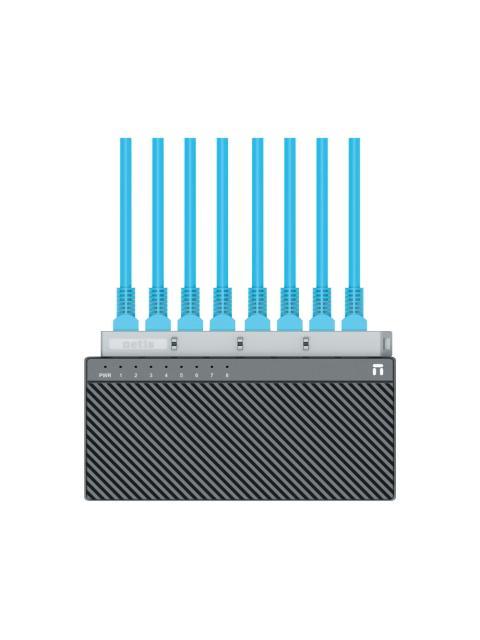 SWITCH NETIS FAST ETHERNET ST3108C 8 PUERTOS10-100MBPS 8GBIT-S 2000 ENTRADAS - NO ADMINISTRABLE - Imagen 4