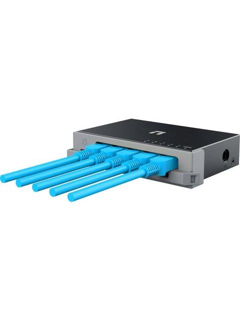 SWITCH NETIS MODELO ST105D 5 PUERTOS 10-100MBPS SWITCH DE ESCRITORIO CARCASA METALICA CON SEGURO DE CONECTOR INCORPORADO NO ADMINISTRABLE - Imagen 4