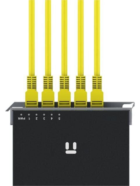 SWITCH NETIS MODELO ST105GD 5 PUERTOS GIGABIT SWITCH DE ESCRITORIO CARCASA METALICA CON SEGURO DE CONECTOR INCORPORADO NO ADMINISTRABLE - Imagen 3