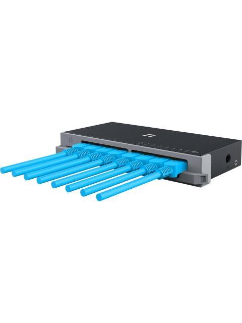 SWITCH NETIS MODELO ST108D 8 PUERTOS 10-100MBPS SWITCH DE ESCRITORIO CARCASA METALICA CON SEGURO DE CONECTOR INCORPORADO NO ADMINISTRABLE - Imagen 3