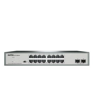 SWITCH NETIS MODELO ST3118GSD 16 PUERTOS Y 2 PUERTOS SFP GIGABIT MONTABLE EN RACK NO ADMINISTRABLE