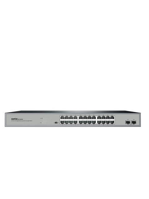 SWITCH NETIS ST3126GS 24 PUERTOS GIGABIT ETHERNET 10-100-1000 2 PUERTOS SFP 52 GBIT-S 8000 ENTRADAS NO ADMINISTRADO - Imagen 5