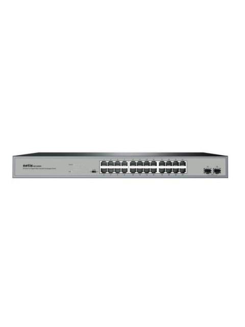 SWITCH NETIS ST3126GS 24 PUERTOS GIGABIT ETHERNET 10-100-1000 2 PUERTOS SFP 52 GBIT-S 8000 ENTRADAS NO ADMINISTRADO
