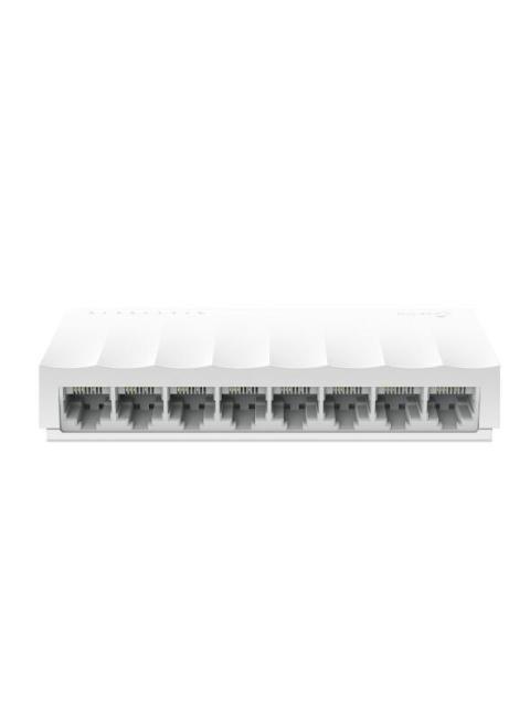 SWITCH TP-LINK FAST ETHERNET LS1008 8 PUERTOS 10-100MBPS 1.6 GBIT-S 2000 ENTRADAS - NO ADMINISTRABLE
