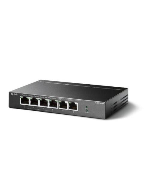 SWITCH TP-LINK FAST ETHERNET TL-SF1006P 6 PUERTOS 10-100MBPS 1.2 GBIT-S 2.000 ENTRADAS - NO ADMINISTRABLE - Imagen 3