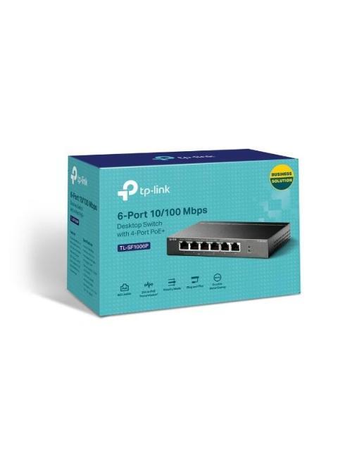 SWITCH TP-LINK FAST ETHERNET TL-SF1006P 6 PUERTOS 10-100MBPS 1.2 GBIT-S 2.000 ENTRADAS - NO ADMINISTRABLE - Imagen 4