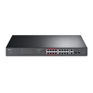 SWITCH TP-LINK FAST ETHERNET TL-SL1218MP 16 PUERTOS 10-100 + 2 PUERTOS GIGABIT ETHERNET + 2 SFP 7.2GBIT-S 8000 ENTRADAS - NO ADMINISTRABLE