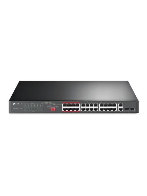 SWITCH TP-LINK FAST ETHERNET TL-SL1226P 24 PUERTOS POE+ 10-100MBPS + 2 PUERTOS SFP 8.8 GBIT-S 8000 ENTRADAS - NO ADMINISTRABLE