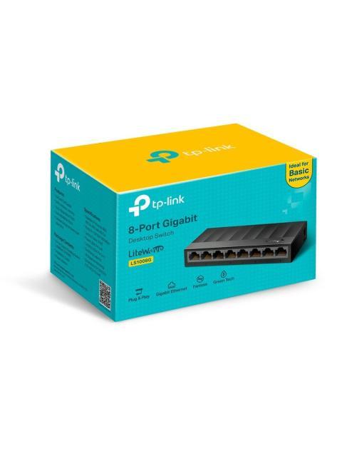 SWITCH TP-LINK GIGABIT ETHERNET LS1008G 8 PUERTOS 10-100-1000MBPS 16 GBIT-S 4000 ENTRADAS - NO ADMINISTRABLE - Imagen 4