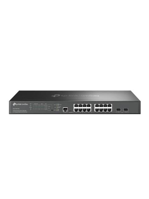 SWITCH TP-LINK GIGABIT ETHERNET OMADA L2+ 16 PUERTOS 10-100-1000MBPS + 2 PUERTOS SFP 120 GBIT-S 16.000 ENTRADAS - ADMINISTRABLE