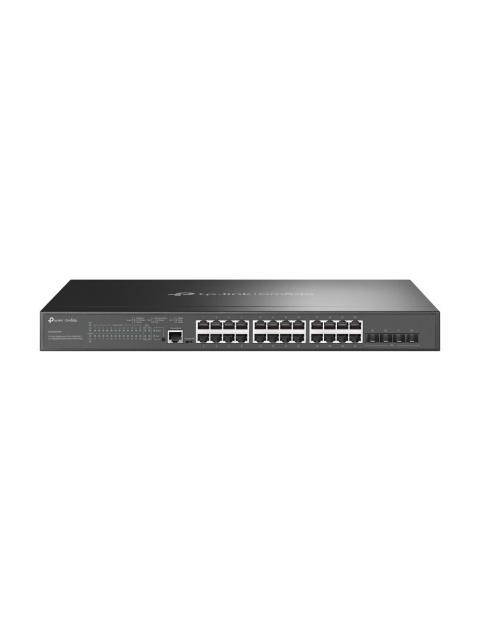 SWITCH TP-LINK GIGABIT ETHERNET SG3428XMP 24 PUERTOS POE+ 10-100-1000MBPS + 4 PUERTOS SFP+ 128 GBIT-S 16000 ENTRADAS - ADMINISTRABLE