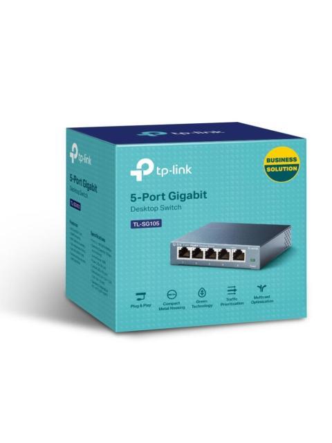 SWITCH TP-LINK GIGABIT ETHERNET TL-SG105 10-100-1000MBPS 5 PUERTOS - NO ADMINISTRABLE - Imagen 4