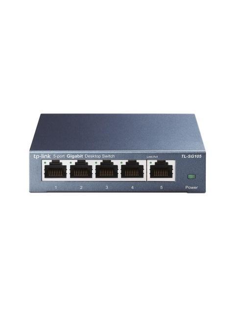 SWITCH TP-LINK GIGABIT ETHERNET TL-SG105 10-100-1000MBPS 5 PUERTOS - NO ADMINISTRABLE