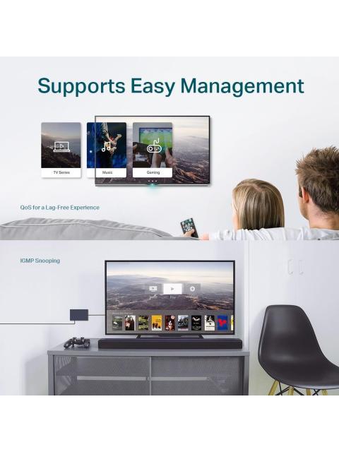 SWITCH TP-LINK GIGABIT ETHERNET TL-SG105E 5 PUERTOS 10-100-1000 MBPS 2000 ENTRADAS - NO ADMINISTRABLE - Imagen 6