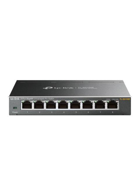 SWITCH TP-LINK GIGABIT ETHERNET TL-SG108E 8 PUERTOS 10-100-1000MBPS 16 GBIT-S 8000 ENTRADAS - NO ADMINISTRABLE