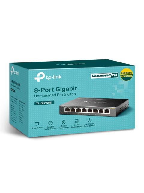 SWITCH TP-LINK GIGABIT ETHERNET TL-SG108E 8 PUERTOS 10-100-1000MBPS 16 GBIT-S 8000 ENTRADAS - NO ADMINISTRABLE - Imagen 3