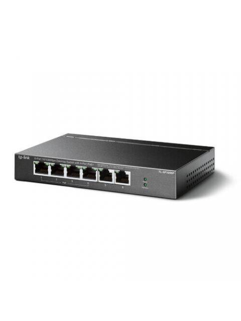 SWITCH TP-LINK FAST ETHERNET TL-SF1006P 6 PUERTOS 10-100MBPS 1.2 GBIT-S 2.000 ENTRADAS - NO ADMINISTRABLE - Imagen 2