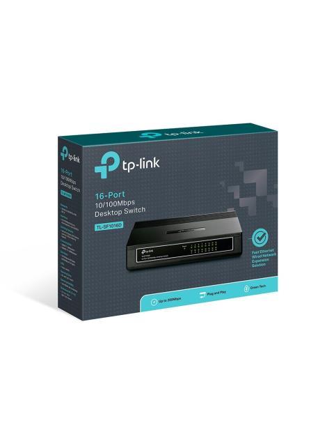 SWITCH TP-LINK TL-SF1016D 10-100MBPS 3.2GBIT-S 16 PUERTOS 1000 ENTRADAS NO ADMINISTRABLE - Imagen 4