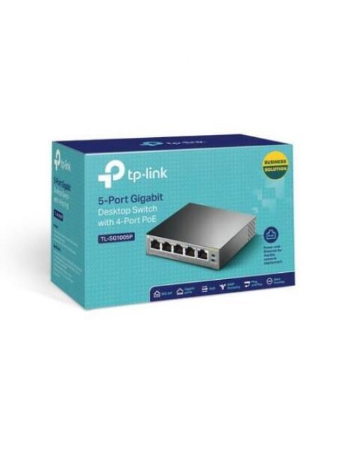SWITCH TP-LINK GIGABIT ETHERNET TL-SG1005P 5 PUERTOS 10-100-1000 (4X POE) 10GBIT-S 2000 ENTRADAS - NO ADMINISTRABLE - Imagen 4