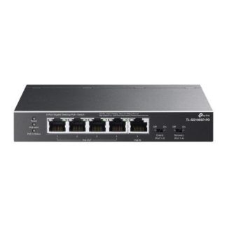 SWITCH TP-LINK TL-SG1005P-PD 5 PUERTOS GIGABIT ETHERNET 10-100-1000 5 X POE 66W 10 GBIT-S 2000 ENTRADAS NO ADMINISTRADO