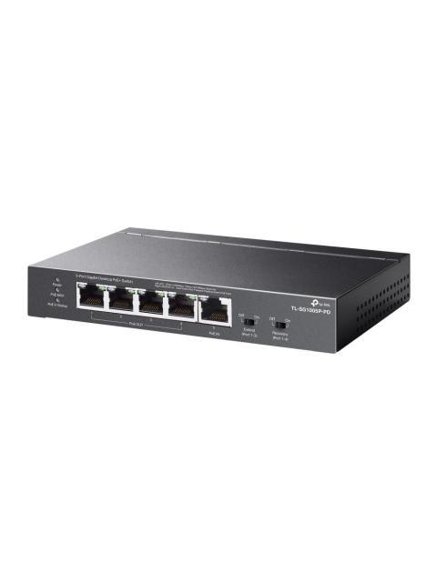 SWITCH TP-LINK TL-SG1005P-PD 5 PUERTOS GIGABIT ETHERNET 10-100-1000 5 X POE 66W 10 GBIT-S 2000 ENTRADAS NO ADMINISTRADO - Imagen 3