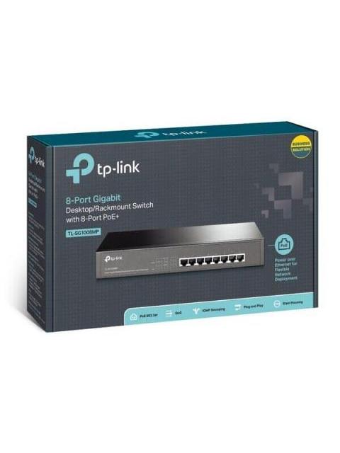 SWITCH TP-LINK GIGABIT ETHERNET SG1008MP 8 PUERTOS 10-100-1000MBPS 16 GBIT-S 4000 ENTRADAS - NO ADMINISTRABLE - Imagen 4