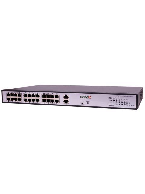 SWITCHPOE 24 PUERTOS 2 PUERTOS UPLINK GIGACOBRE-FIBRA 300W TOTAL HASTA 250MTS FUENTE PODER INTERNA. - Imagen 3