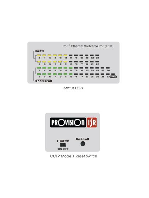 SWITCHPOE 24 PUERTOS 2 PUERTOS UPLINK GIGACOBRE-FIBRA 300W TOTAL HASTA 250MTS FUENTE PODER INTERNA. - Imagen 4