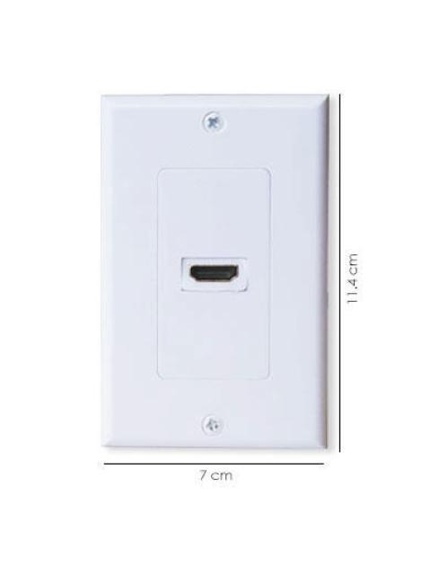 TAPA FACEPLATE DE 1 PANEL CON JACK HDMI C-CABLE HEMBRA (PIGTAIL) UNIVERSAL STANDARD BLANCO BROBOTIX 073307 - Imagen 4