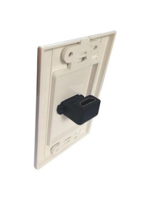 TAPA FACEPLATE DE 1 PANEL CON JACK HDMI HEMBRA 90 GRADOS UNIVERSAL STANDARD - Imagen 3