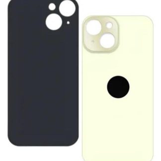 TAPA TRASERA PARA IPHONE 15 A3089 A3092 A3090 A2846 BIG HOLE TAPA DE REPUESTO PARA CELULAR SLIM COMPANY AMARILLO