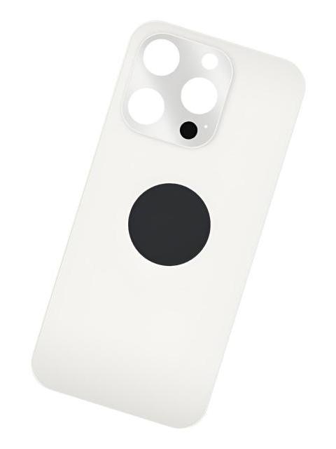 TAPA TRASERA PARA IPHONE 15 PRO A2848 A3101 A3104 A3102 TITANIO BLANCO LISA