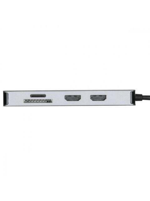 TARGUS DOCKING STATION DOCK423TT USB C 2X USB 1X USB C 1X RJ-45 2X HDMI 1X SD PLATA - Imagen 5
