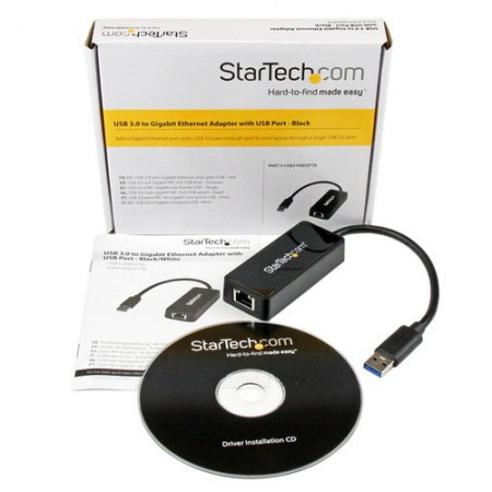 STARTECH TARJETA ETHERNET EXTERNA USB 3.0 ALAMBRICO 1X RJ-45 NEGRO - Imagen 3