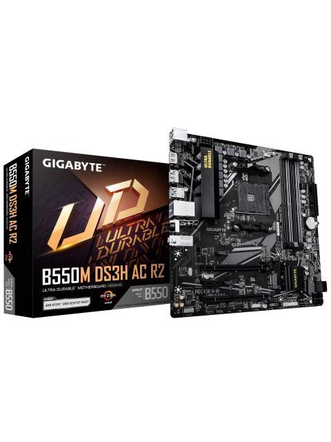 TARJETA MADRE GIGABYTE ATX B550M DS3H AC R2 DDR4 AM4 32 GB PARA AMD