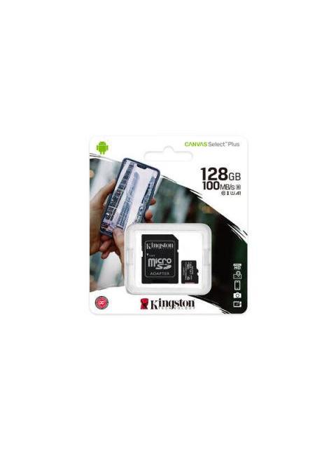 MEMORIA FLASH KINGSTON CANVAS SELECT PLUS 128GB MICROSDXC UHS-I CLASE 10 CON ADAPTADOR - Imagen 3