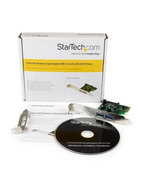 TARJETA PCIE 2PTOS USB 3.0 UASP ALIMENTAC SATA STARTECH PEXUSB3S24 - Imagen 6