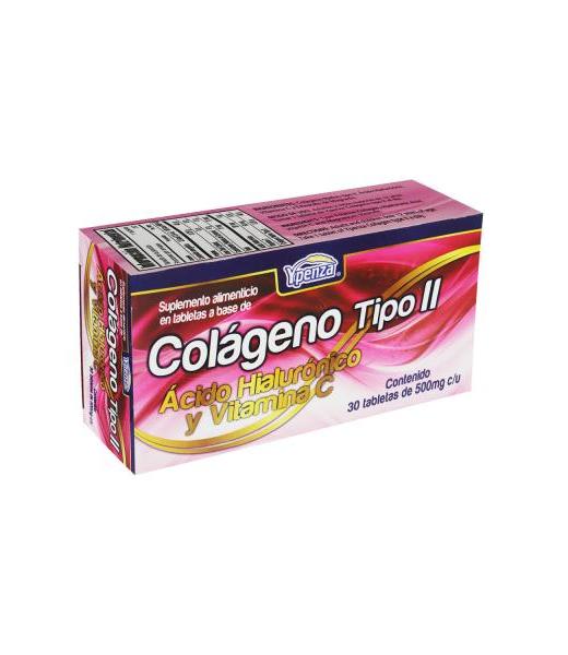TBS. COLAGENO TIPO II ACIDO HIALURONICO Y VIT C C 30 500 MG SOLO PARA DIABETICOS