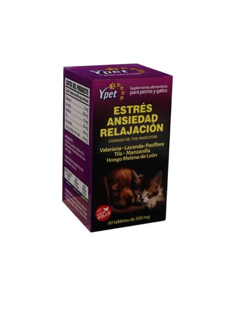 TBS. ESTRES ANSIEDAD RELAJACION SABOR POLLO C 60 500 MG VALERIANA YPET SUPLEMENTOS ALIMENTICIOS PARA PERROS Y GAT