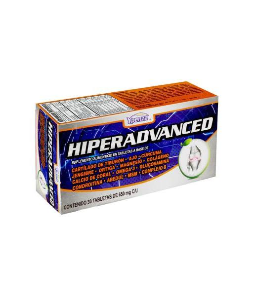TBS. HIPER ADVANCED C 30 500MG CARTILAGO DE TIBURON AJO CURCUMA J SOLO PARA DIABETICOS