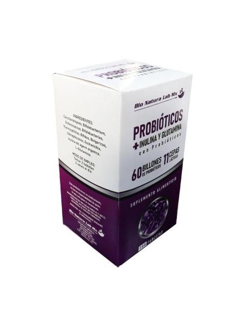 TBS. PROBIOTICOS+INULINA Y GLUTAMINA CON PREBIOTICOS 60 BILLONES GUMMA CORPORATION