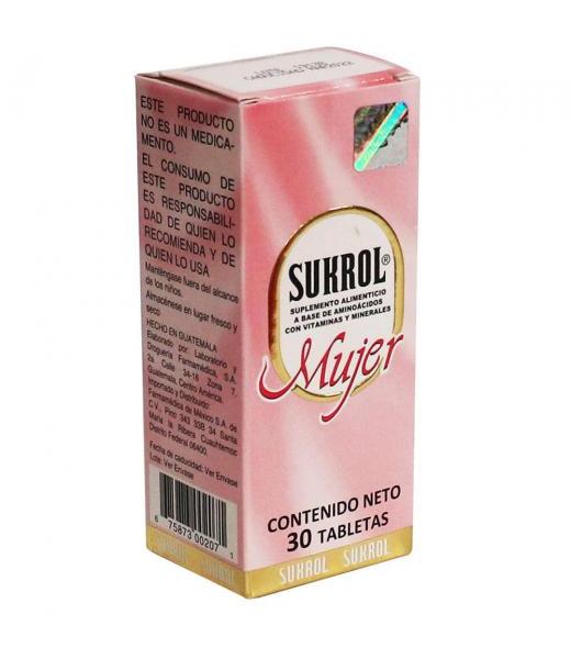 TBS. SUKROL MUJER C 30 A BASE DE AMINOACIDOS CON VITAMINAS Y MINE FARMAMEDICA